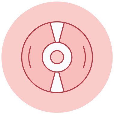 CD mi? Web simgesi basit illüstrasyon