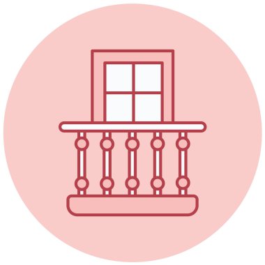 Bina. Web simgesi basit illüstrasyon