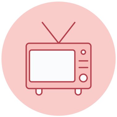 Televizyon. Web simgesi basit illüstrasyon