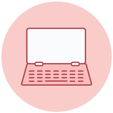 laptop vektör simgesi modern basit illüstrasyon