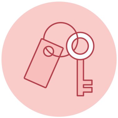 anahtar kilit simgesi, vektör illüstrasyonu