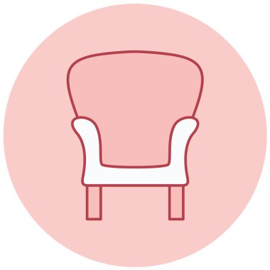 Sandalye. Web simgesi basit illüstrasyon