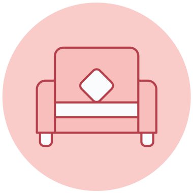 Kanepe. Web simgesi basit illüstrasyon