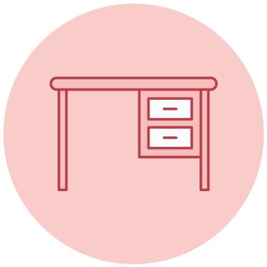 Masa. Web simgesi basit illüstrasyon