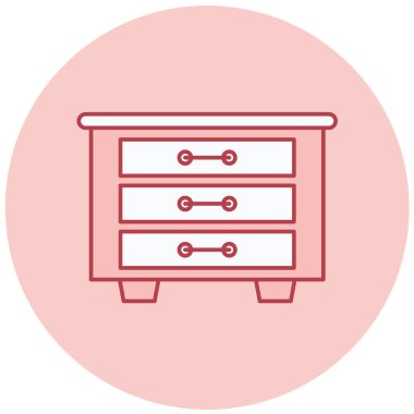 Mobilya. Web simgesi basit illüstrasyon