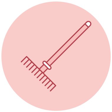 tırmıkla modern simge vektör çizimi 