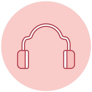 Kulaklık. Web simgesi basit tasarım