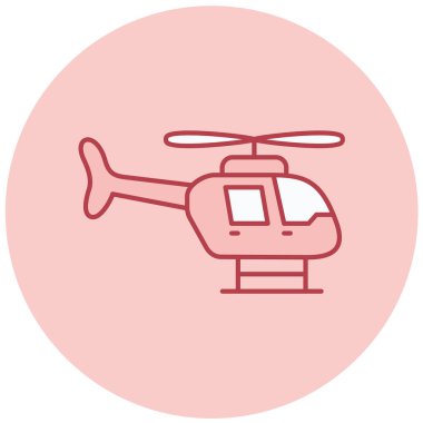 Helikopter. Web simgesi basit illüstrasyon