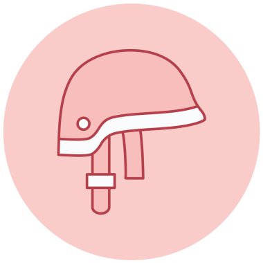 Miğfer. Web simgesi basit illüstrasyon