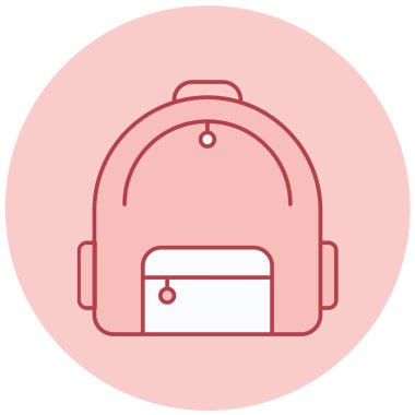 Sırt çantası. Web simgesi basit illüstrasyon