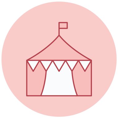 sirk çadırı simge vektör çizim