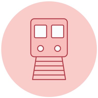 tren. Web simgesi basit illüstrasyon