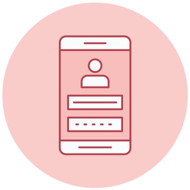 Cep telefonu simgesi, vektör illüstrasyonu