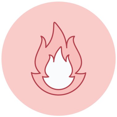 Ateş vektörü simgesini ateşle