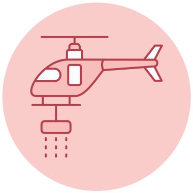 Helikopter. Web simgesi basit illüstrasyon