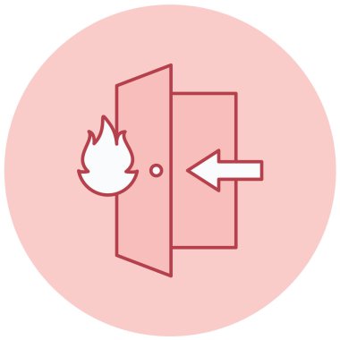 Yangın. Web simgesi basit illüstrasyon