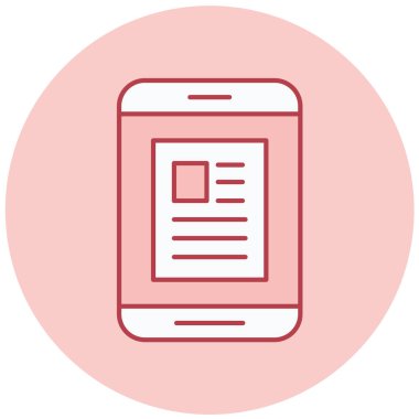 Cep telefonu. Web simgesi basit illüstrasyon