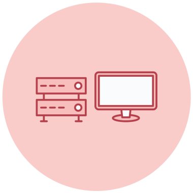 Bilgisayar. Web simgesi basit illüstrasyon