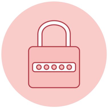 Kilit. Web simgesi basit illüstrasyon