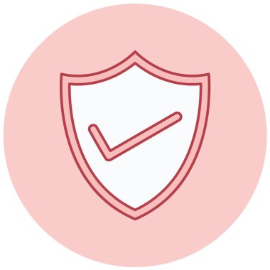 Kalkan. Web simgesi basit illüstrasyon