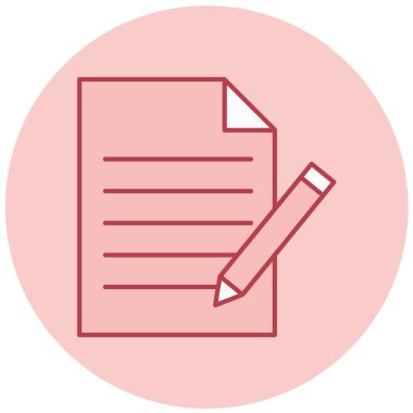 Belge. Web simgesi basit illüstrasyon