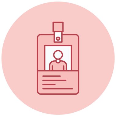 kimlik kartı vektör simgesi modern basit illüstrasyon