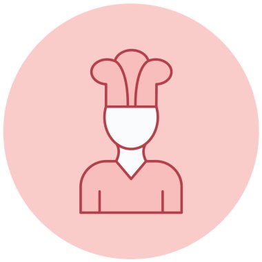 Şef simgesi, vektör illüstrasyonu