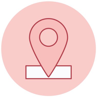 konum. Web simgesi basit illüstrasyon