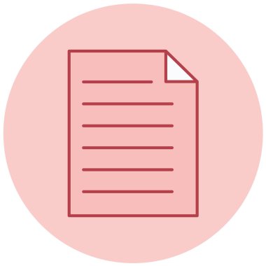 Belge. Web simgesi basit illüstrasyon