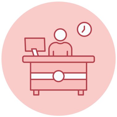 Masa. Web simgesi basit illüstrasyon