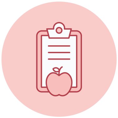 Elma. Web simgesi basit illüstrasyon