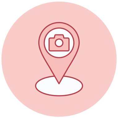 konum. Web simgesi basit illüstrasyon