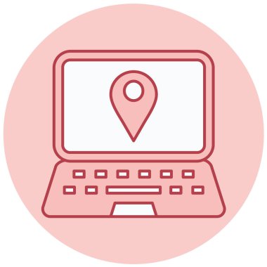 Bilgisayar. Web simgesi basit tasarım