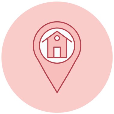 konum pin simgesi vektör illüstrasyonu