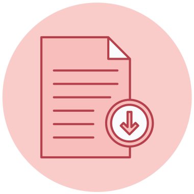 Belge. Web simgesi basit illüstrasyon