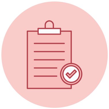 Kontrol listesi. Web simgesi basit illüstrasyon