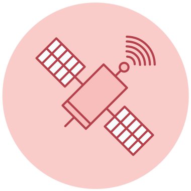 Uydu. Web simgesi basit illüstrasyon