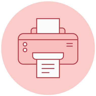 Yazıcı. Web simgesi basit illüstrasyon