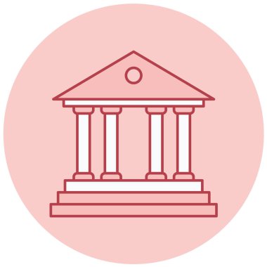 bank building vector icon modern simple design