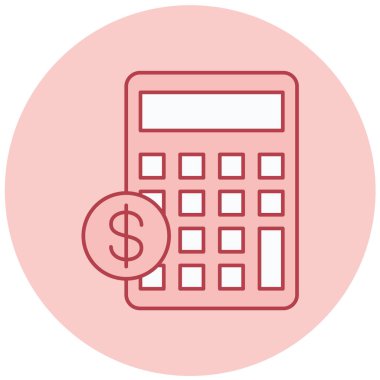 hesap makinesi düz vektör simgesi