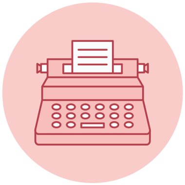 Daktilo. Web simgesi basit tasarım