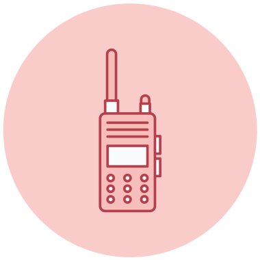 Modern b 'nin vektör illüstrasyonu radyo simgesinden yoksundur