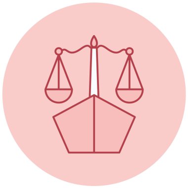 Adalet. Web simgesi basit tasarım