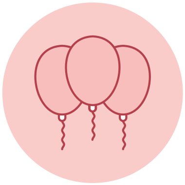 Balon. Web simgesi basit illüstrasyon