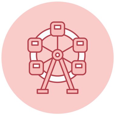 Dönme dolap. Basit resimleme