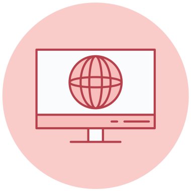 vektör Lcd düz simgesi