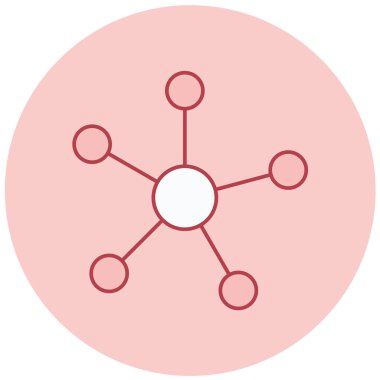 Molekül. Web simgesi basit illüstrasyon