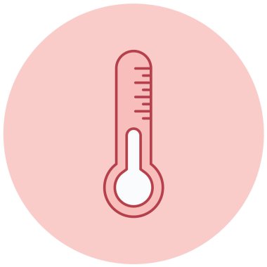 Termometre. Web simgesi basit illüstrasyon