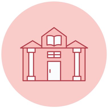 Üniversite. Web simgesi basit illüstrasyon