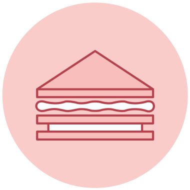 Yiyecek ve içecek çizgisi simgesinin vektör çizimi